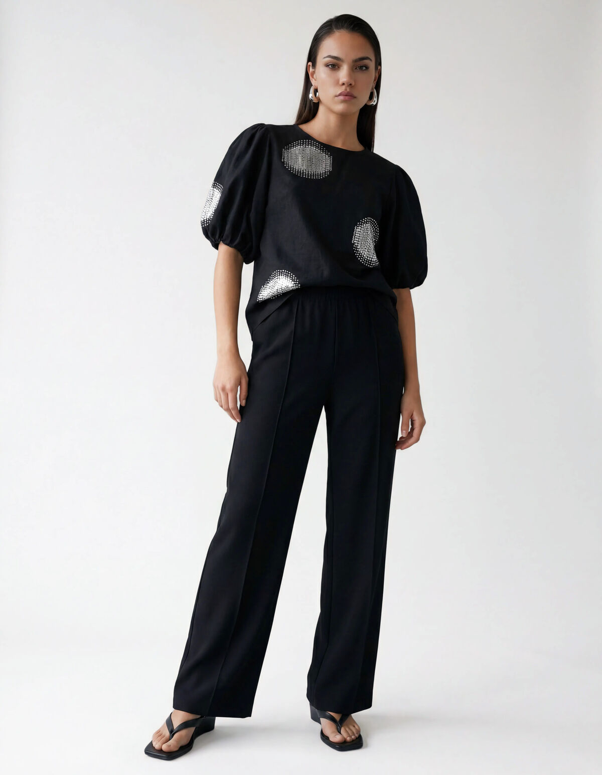 Polka Top Zwart