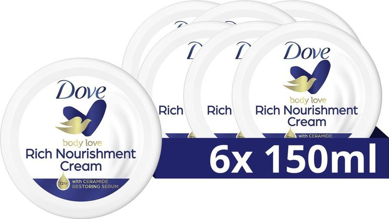 Dove Rich Nourishment Bodycrème - 6 x 150 ml - Voordeelverpakking