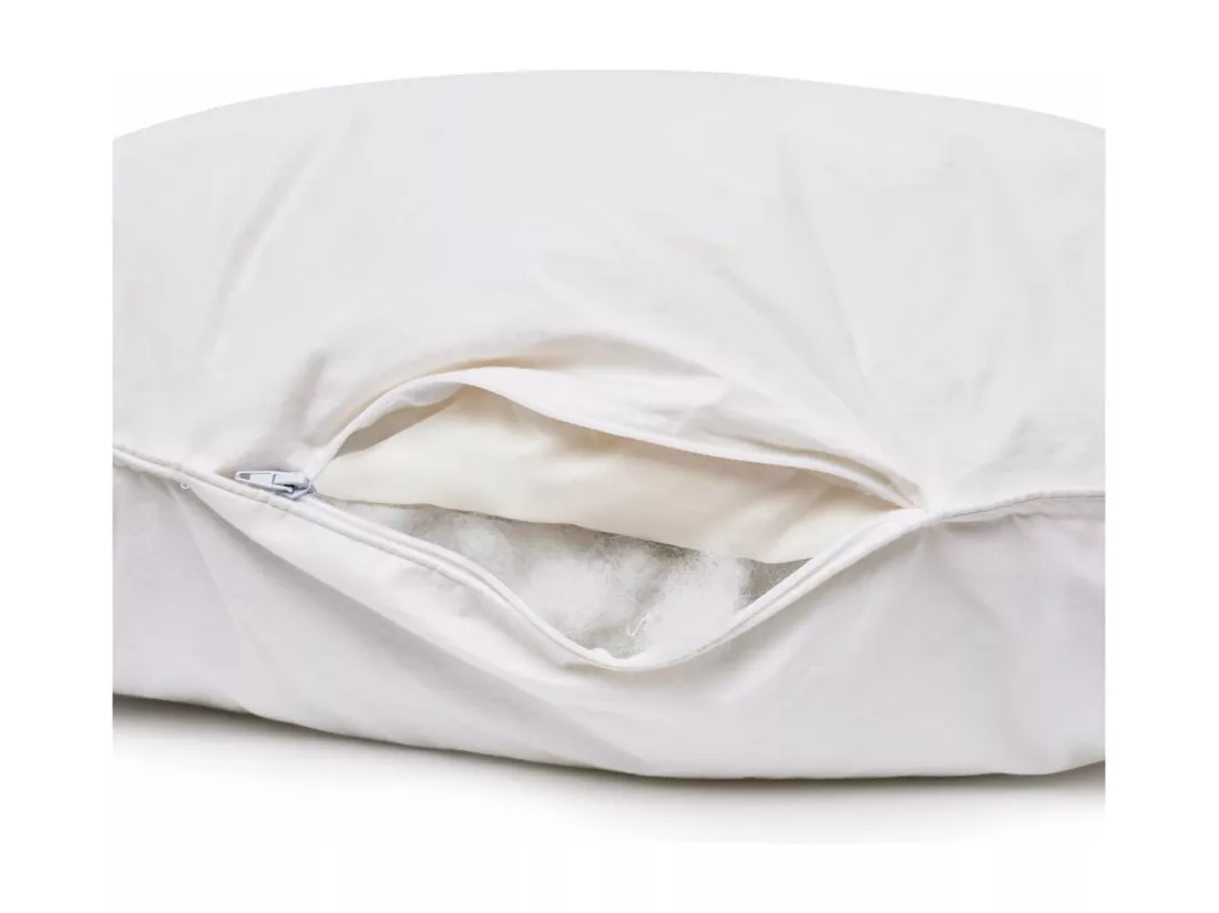 Oreiller souple 65x65cm Duo Duvet Canard Microfibre - Enveloppe coton percale - Multipositions