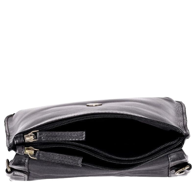 DSTRCT Alba Crossbody Flap Bag Black