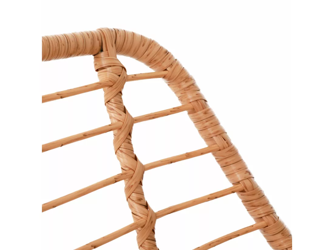 Ensemble de meubles de balcon SVITA CAPRI en polyrotin pour l'extérieur, 4 pièces Salon de jardin Natur