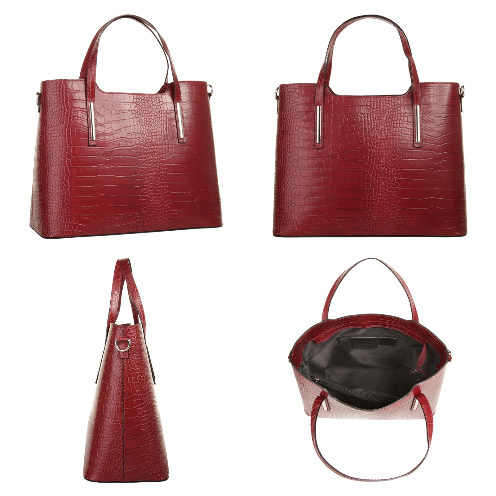 Cluty Henkeltasche echt Leder, Made in Italy