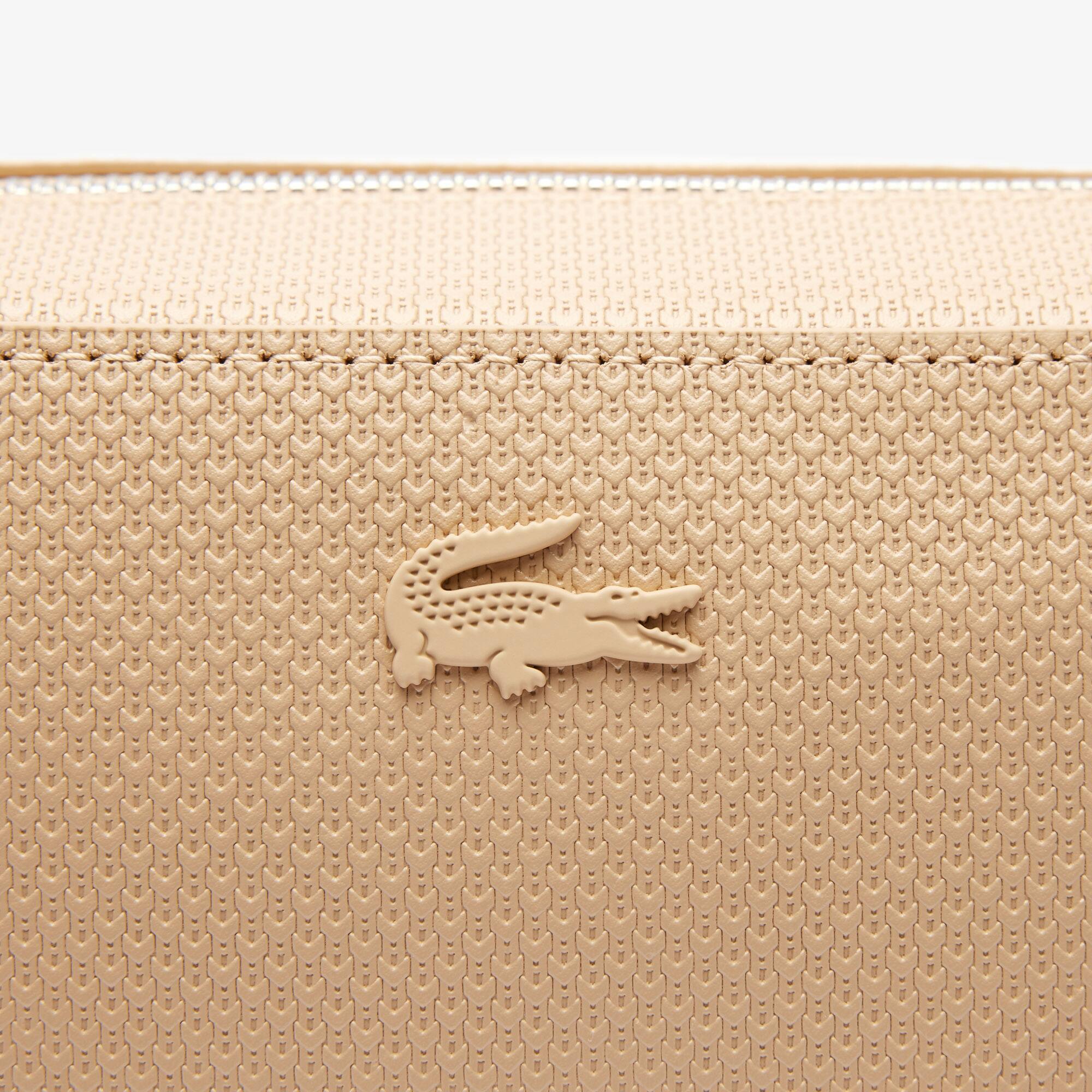 Damen LACOSTE Chantaco Portemonnaie aus Kalbsleder Crossbody Taschen - Beige - Lacoste - Damen