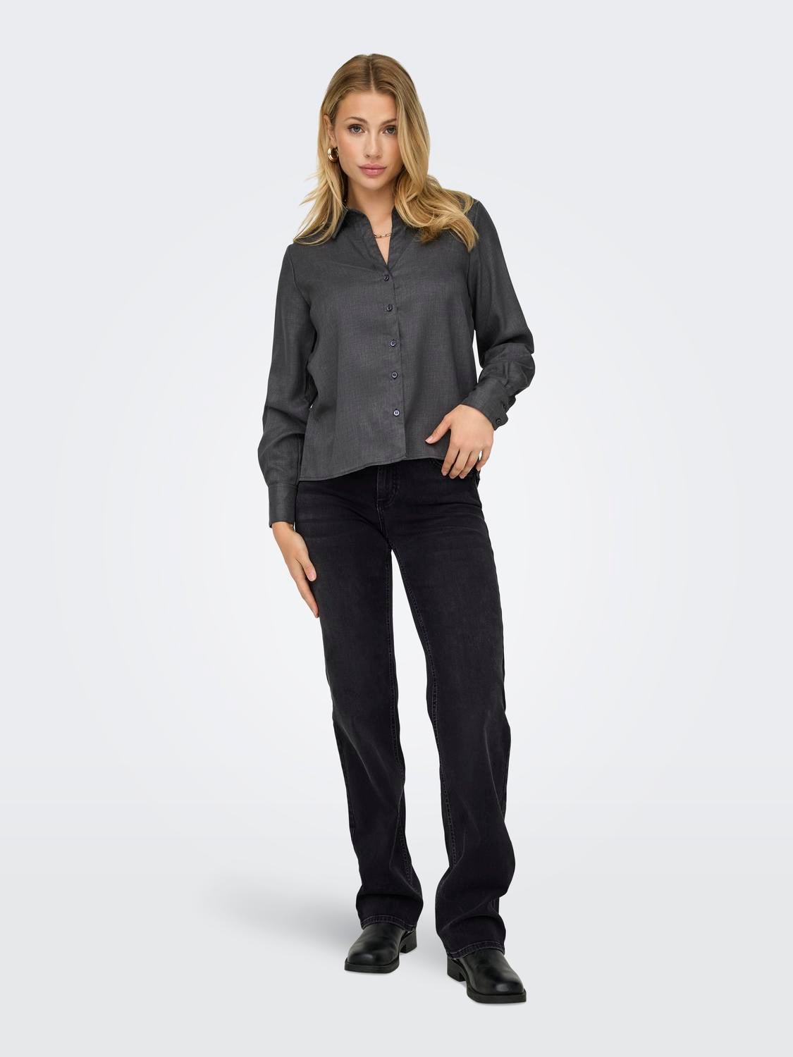 ONLBLUSH Mittlere Taille Gerade geschnitten Jeans Washed Black