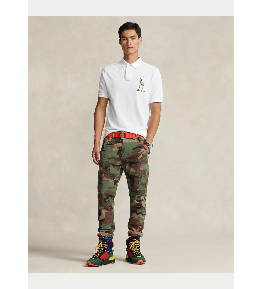 Polo Ralph Lauren Classic Fit, camisa polo branca com logo Big Pony.