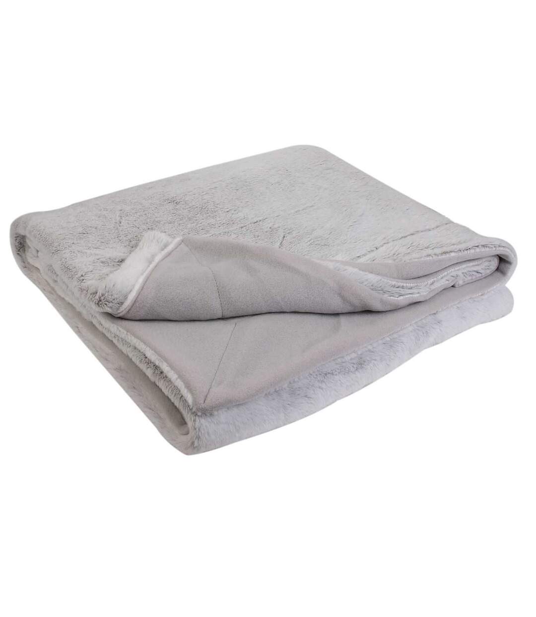 Plaid imitation fourrure XXL - 140x200cm - Gris