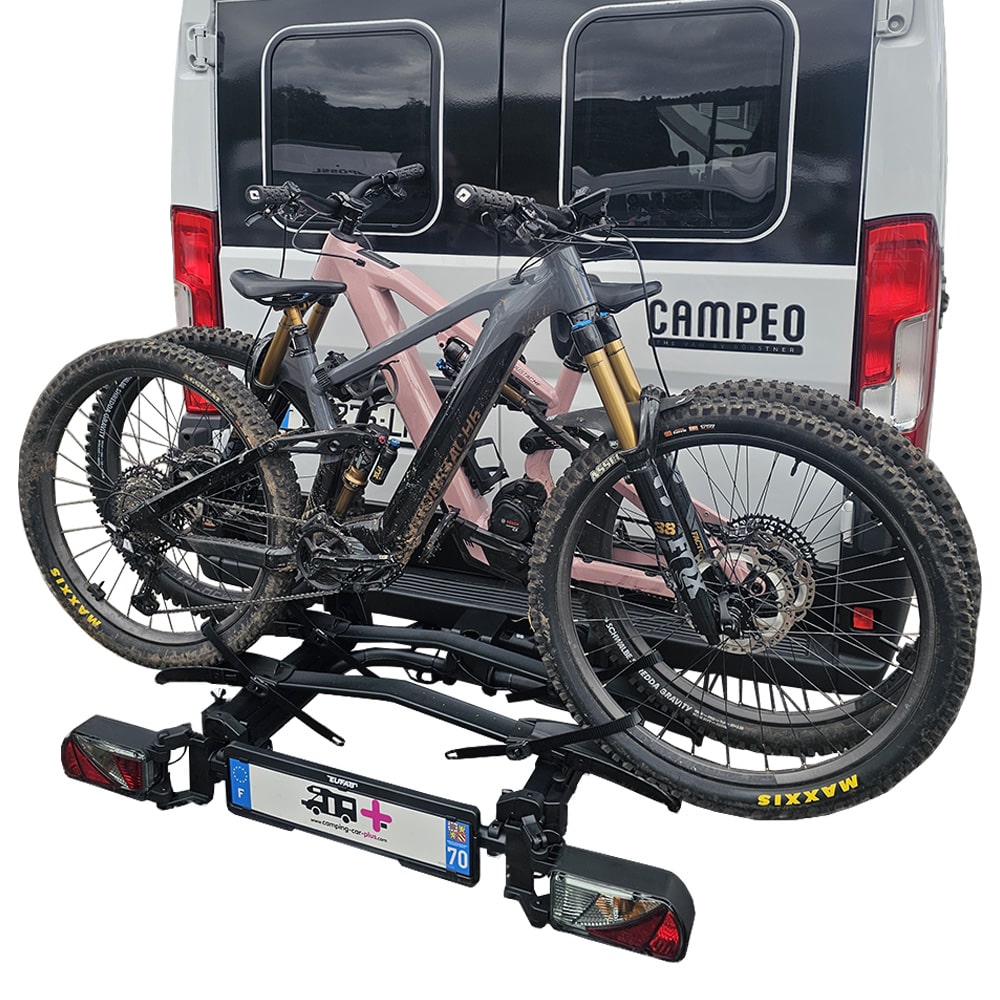 Porte-vélos coulissant sur attelage EUFAB SD260 noir