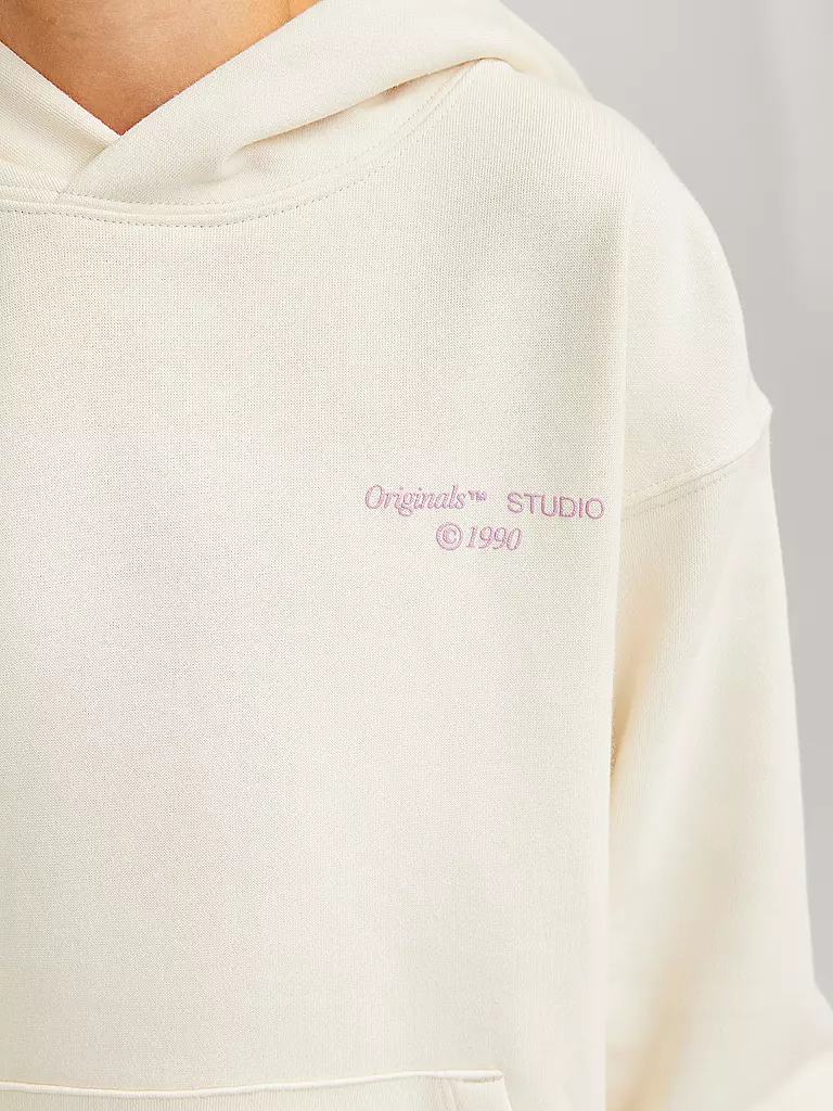 JACK & JONES Jungen Kapuzensweater - Hoodie JORNOHO  weiss