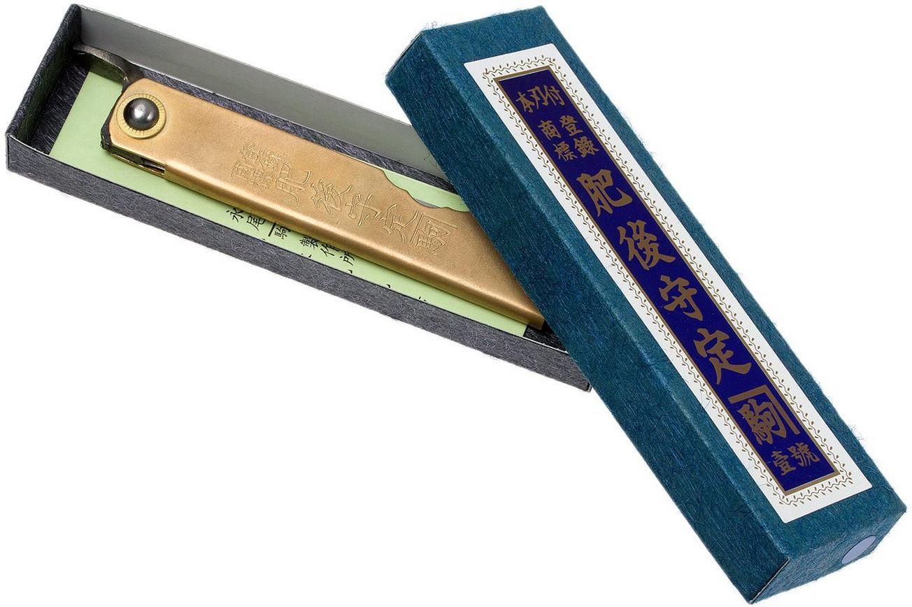Higonokami zakmes 7,7 cm HIGO12BR, White paper steel, tanto