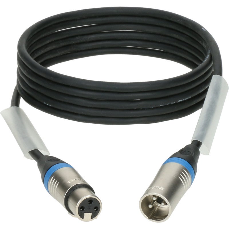 Klotz PD3-3XK22A030.0 AES/DMX kabel 3p XLR F/M zwart/blauw 30 meter
