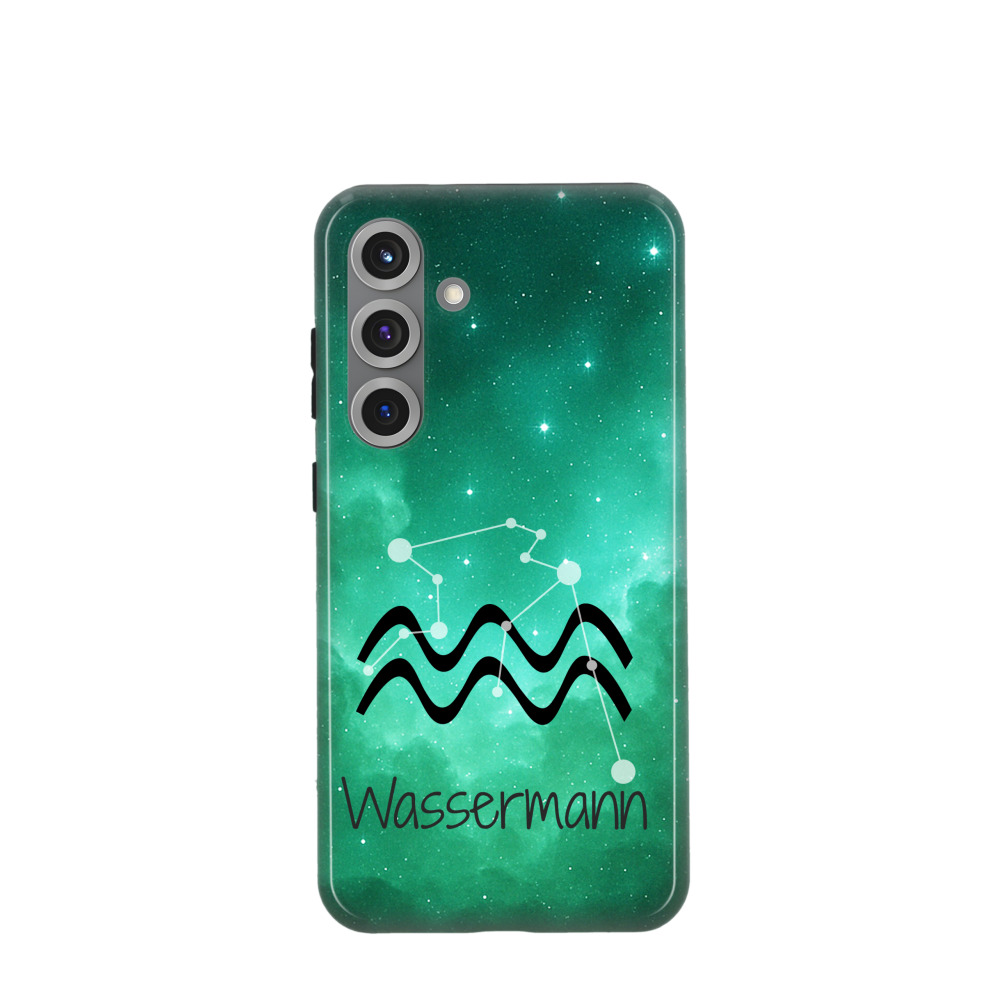 Samsung Galaxy S25 Plus Hybrid (Kunststoff / Gummi) Hülle Wassermann 2 - Grün