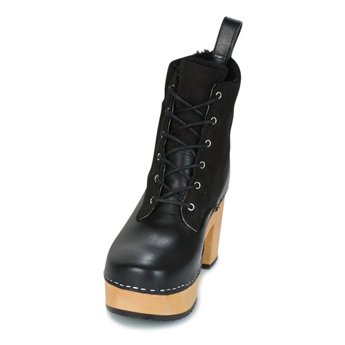 Swedish hasbeens - HIPPIE LACE UP - Noir