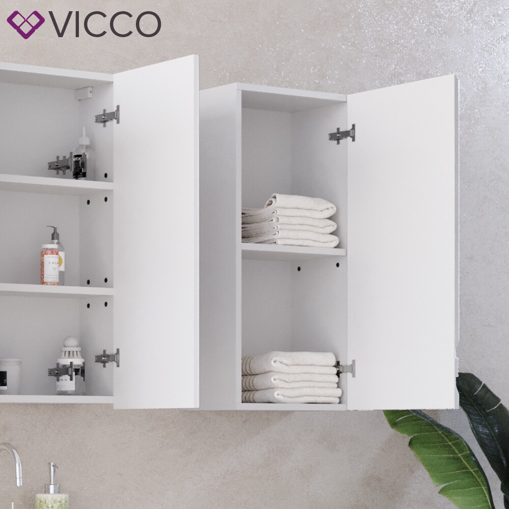 VICCO Bad Hängeschrank FREDDY weiß hochglanz Wandschrank Badschrank
