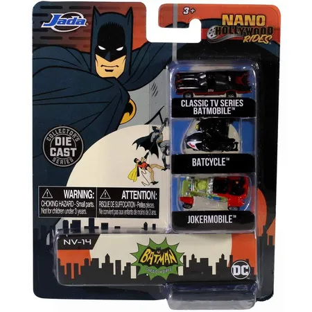 Jada Die-cast Batman Nano Sammelautos 3er Pack