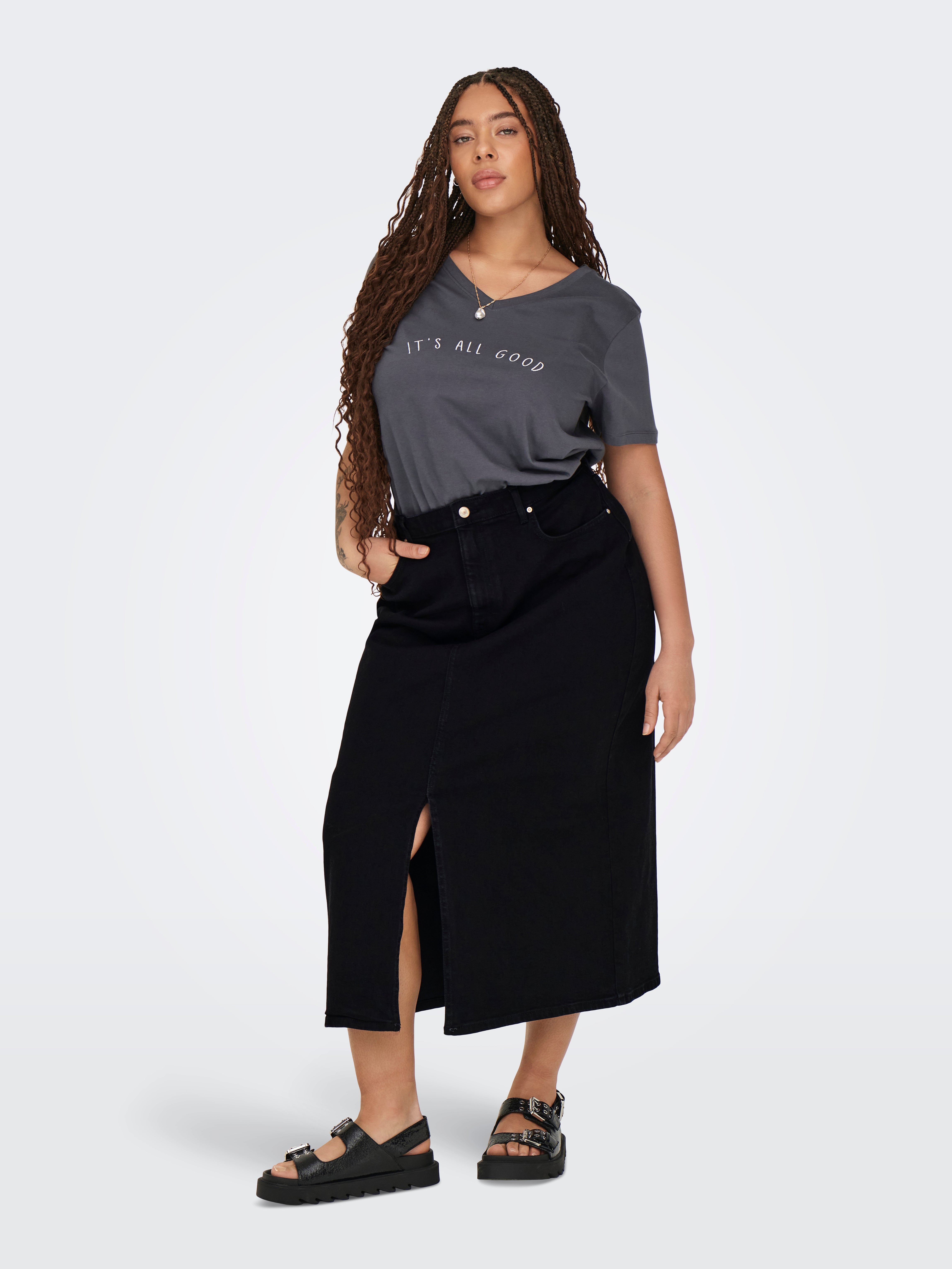 CARAYOE Jeansrock Black Denim