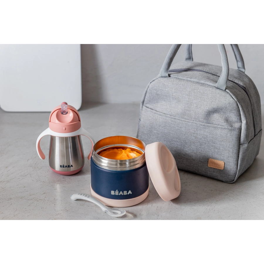 BEABA® Mahlzeit-Taschen Set On-the-go - altrosa