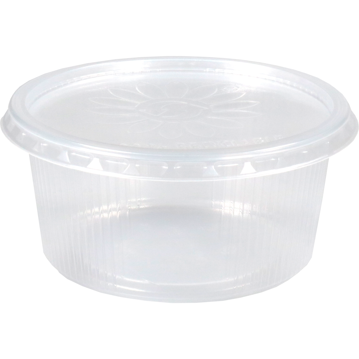 Bak, PP, 250ml, Ø101mm, incl. deksel, 50mm, transparant