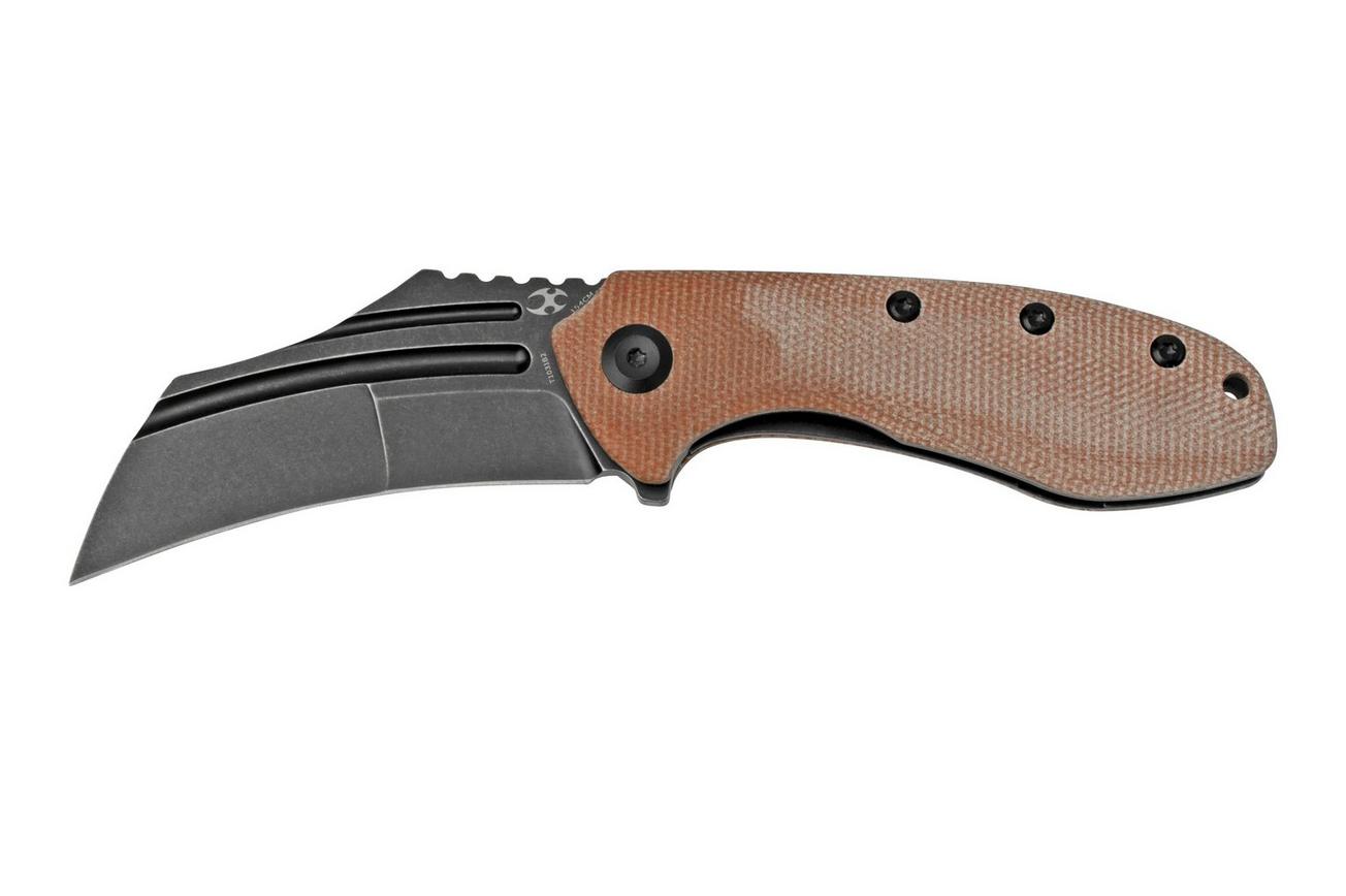Kansept KTC3, T1031B2 Black, Brown Micarta zakmes, Justin Koch design