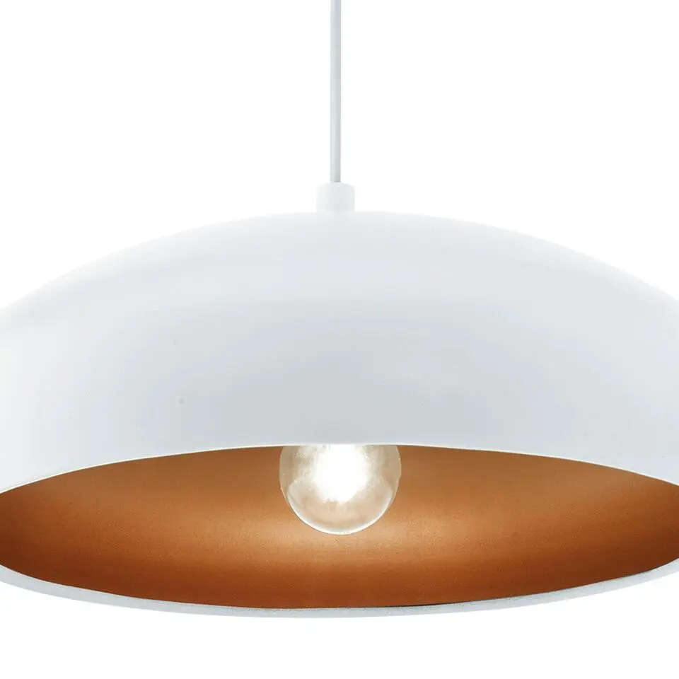 EGLOMogano1Hanglamp-E27-Ø40cm-Wit/Koper