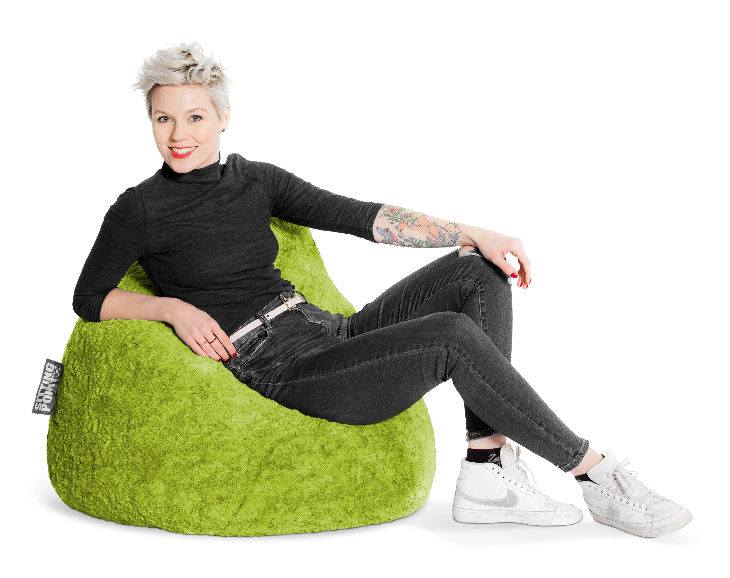 Sitzsack BeanBag FLUFFY XL (Farbe: grün)