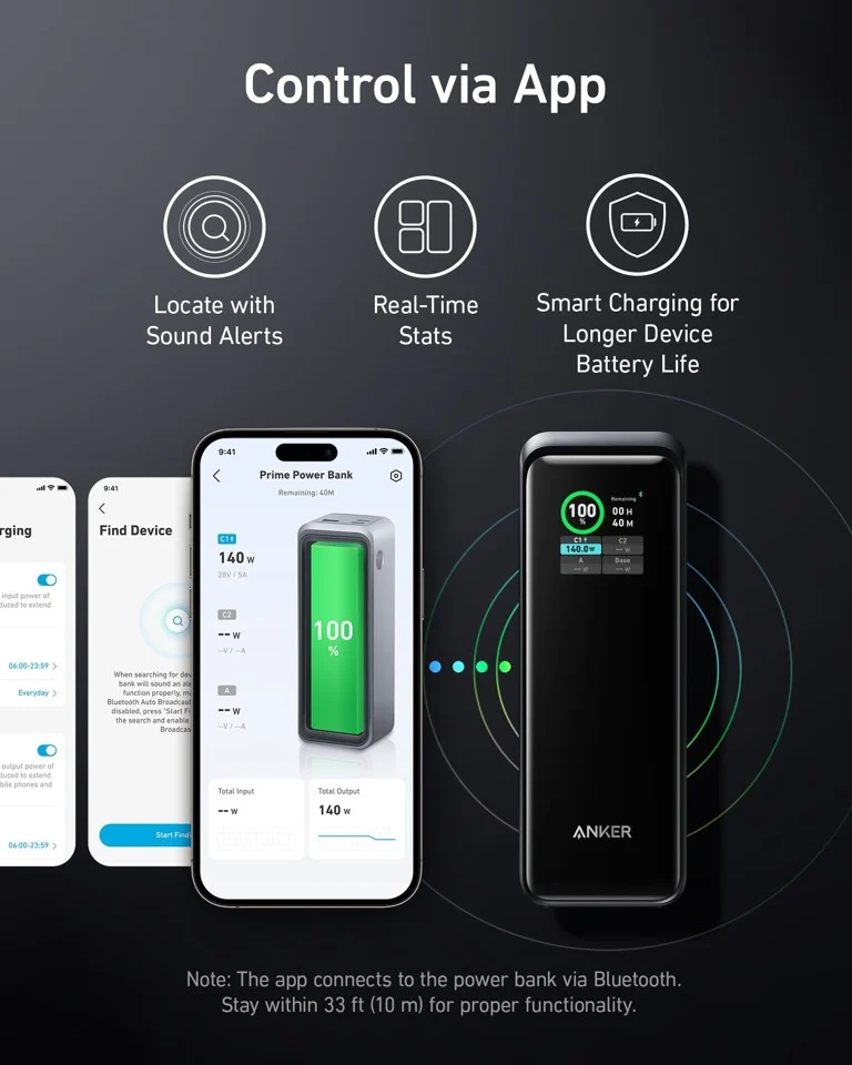 Anker - Prime - Power Bank - 27650mAh Power Bank (250W) - Sort