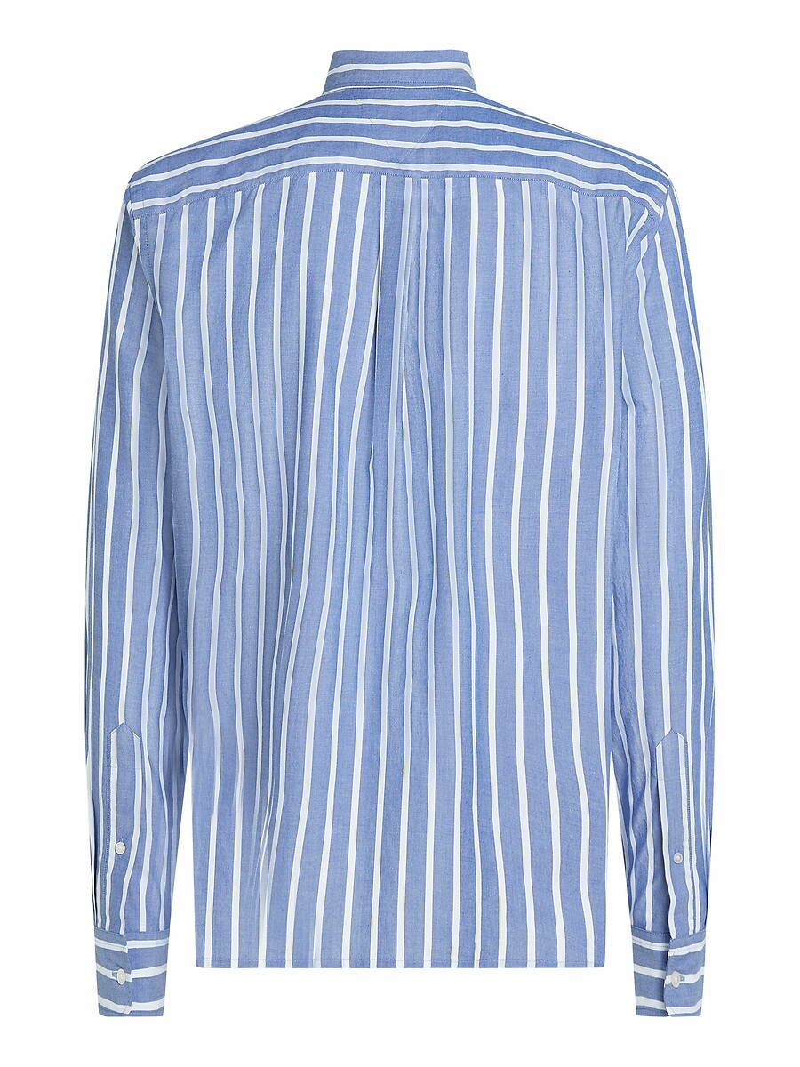 TOMMY HILFIGER<br>Camisa listrada de popeline flexível