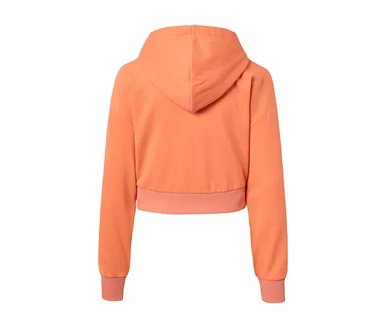 Kurze Sport-Sweatjacke, orange