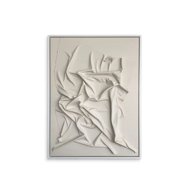 Studio Mykoda - SAHAVA Porca Miseria 1, 80 x 100 cm, beige hell / Rahmen weiss