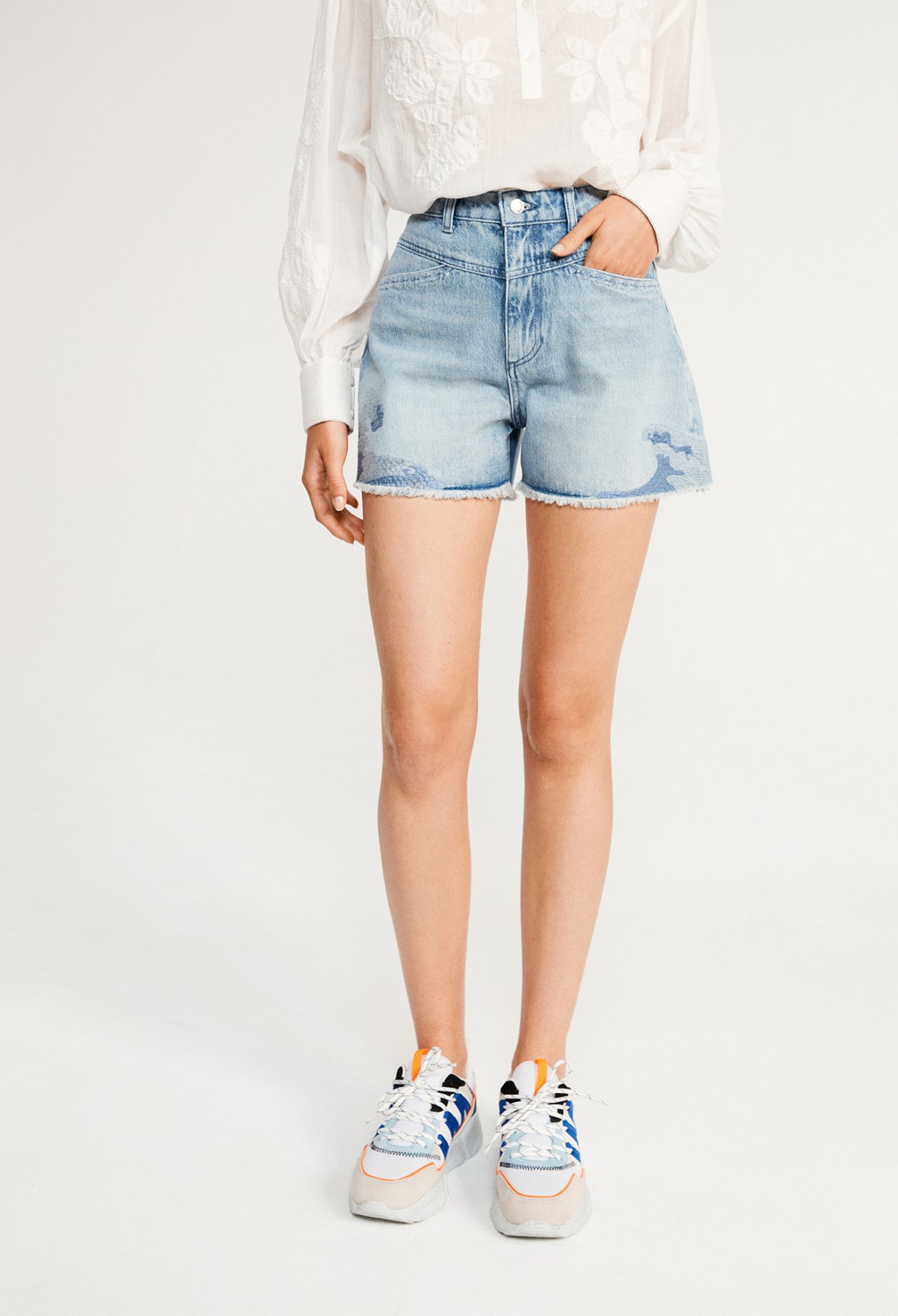 Short en denim en coton biologique