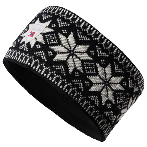 Bandeau ski DALE OF NORWAY GARMISCH HEADBAND BLACK OFF WHITE DARK CHARCOAL