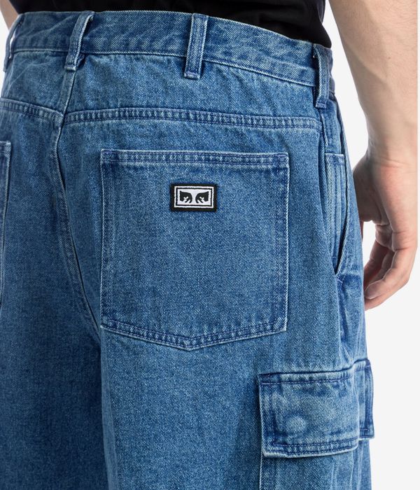 Obey Bigwig Denim Cargo Shorts (light indigo)