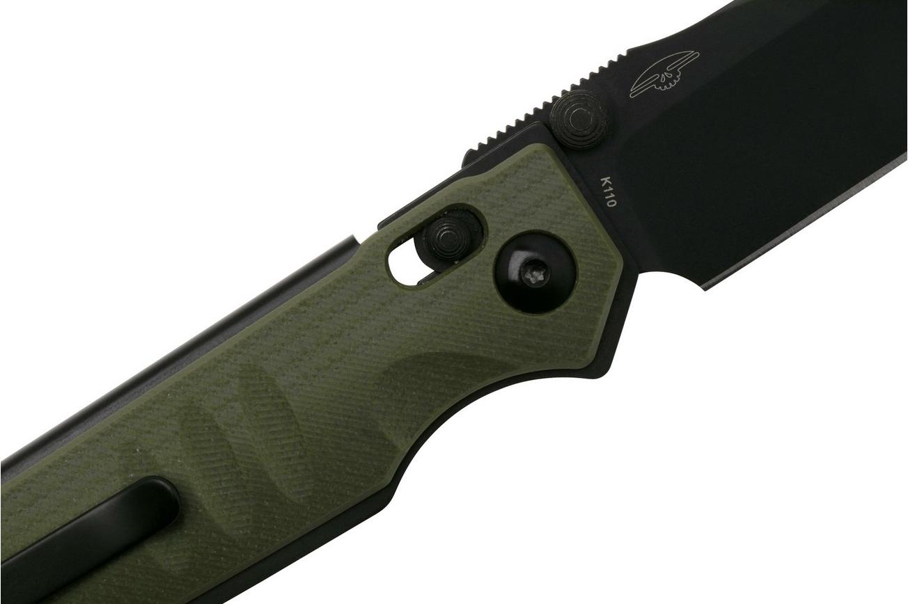 Real Steel Sacra 7711GB Black Böhler K110, Green G10, zakmes