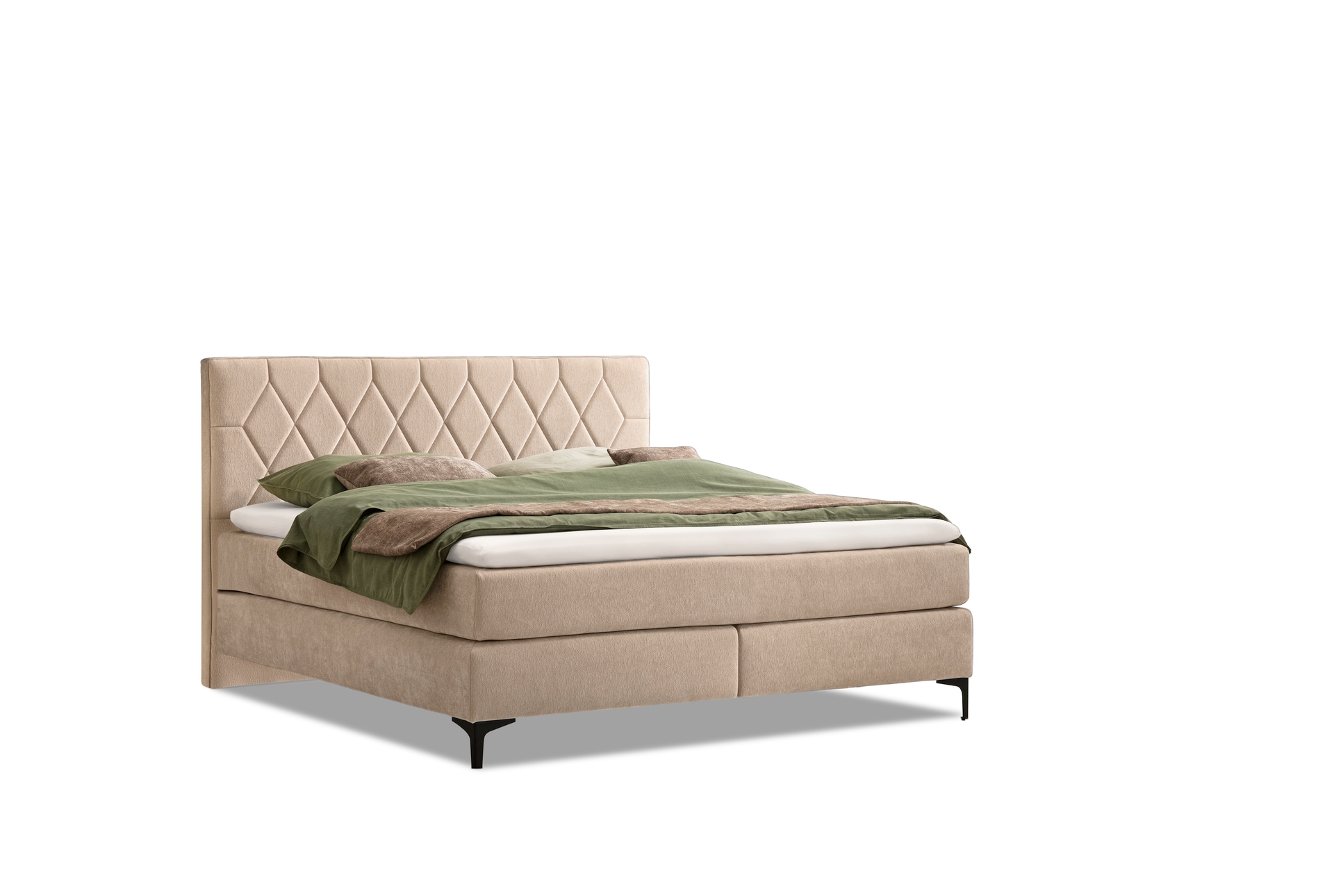 MONDO Boxspringbett RIMINI 180 x 200 cm sand