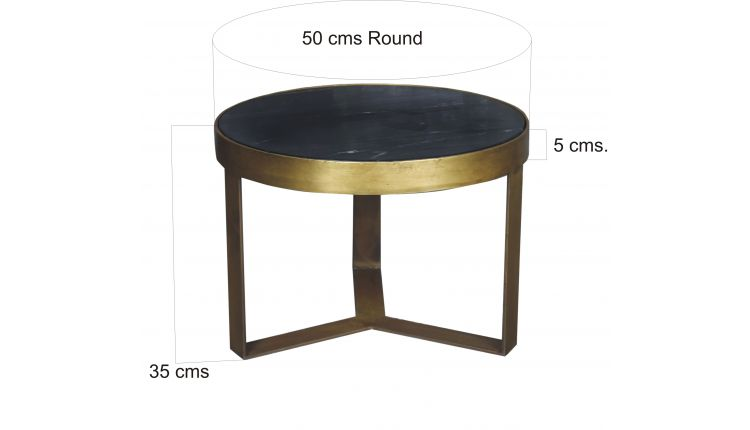 Salontafel Marble 40 Zwart