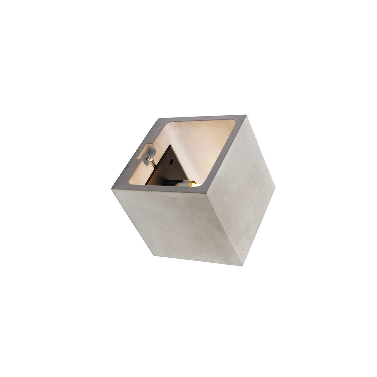 Landelijke vierkante wandlamp beton - Alban