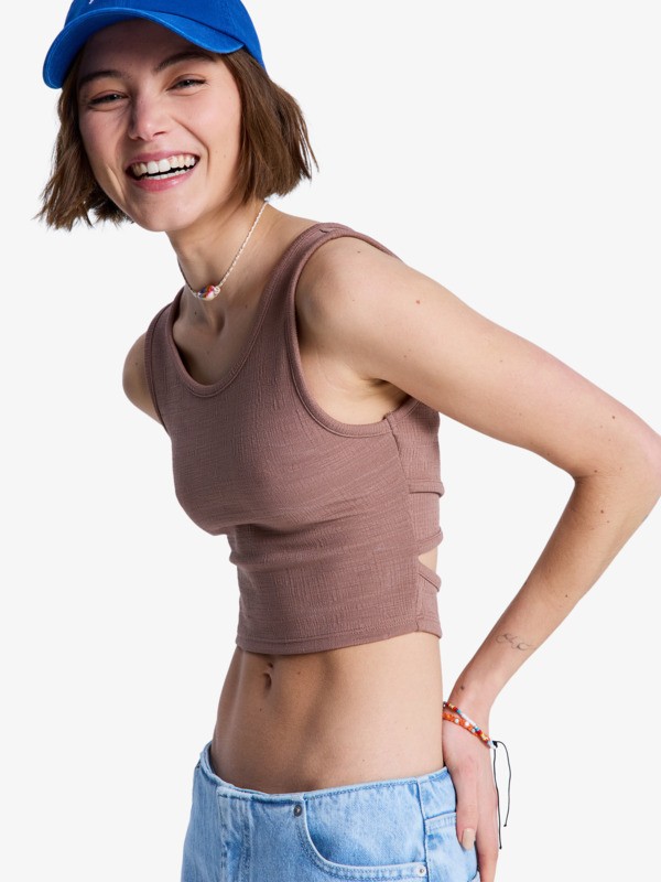 Good Keepsake Débardeur cropped Marron Femme