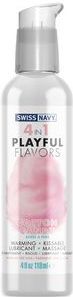 Swiss Navy - 4 in 1 Playful Flavors - Likbaar en Verwarmend Glijmiddel en Massage - Cotton Candy 118 ml