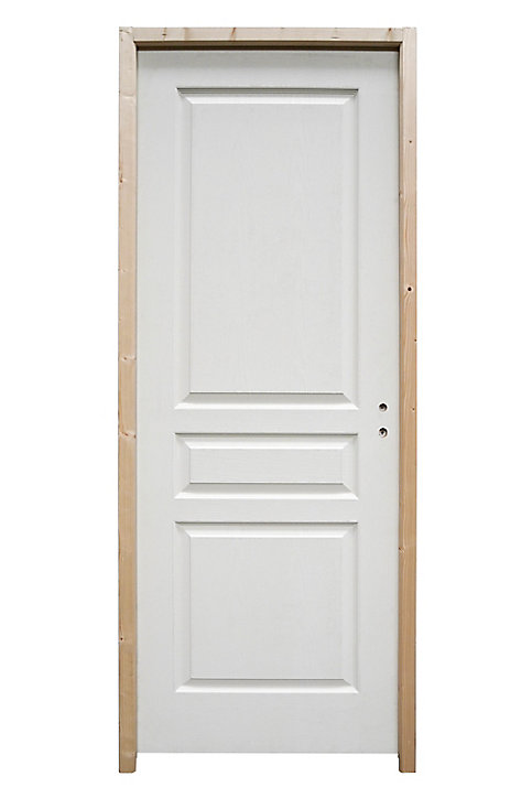 Bloc-porte Ordesa postformé blanc H.204 x l.73 cm, poussant gauche
