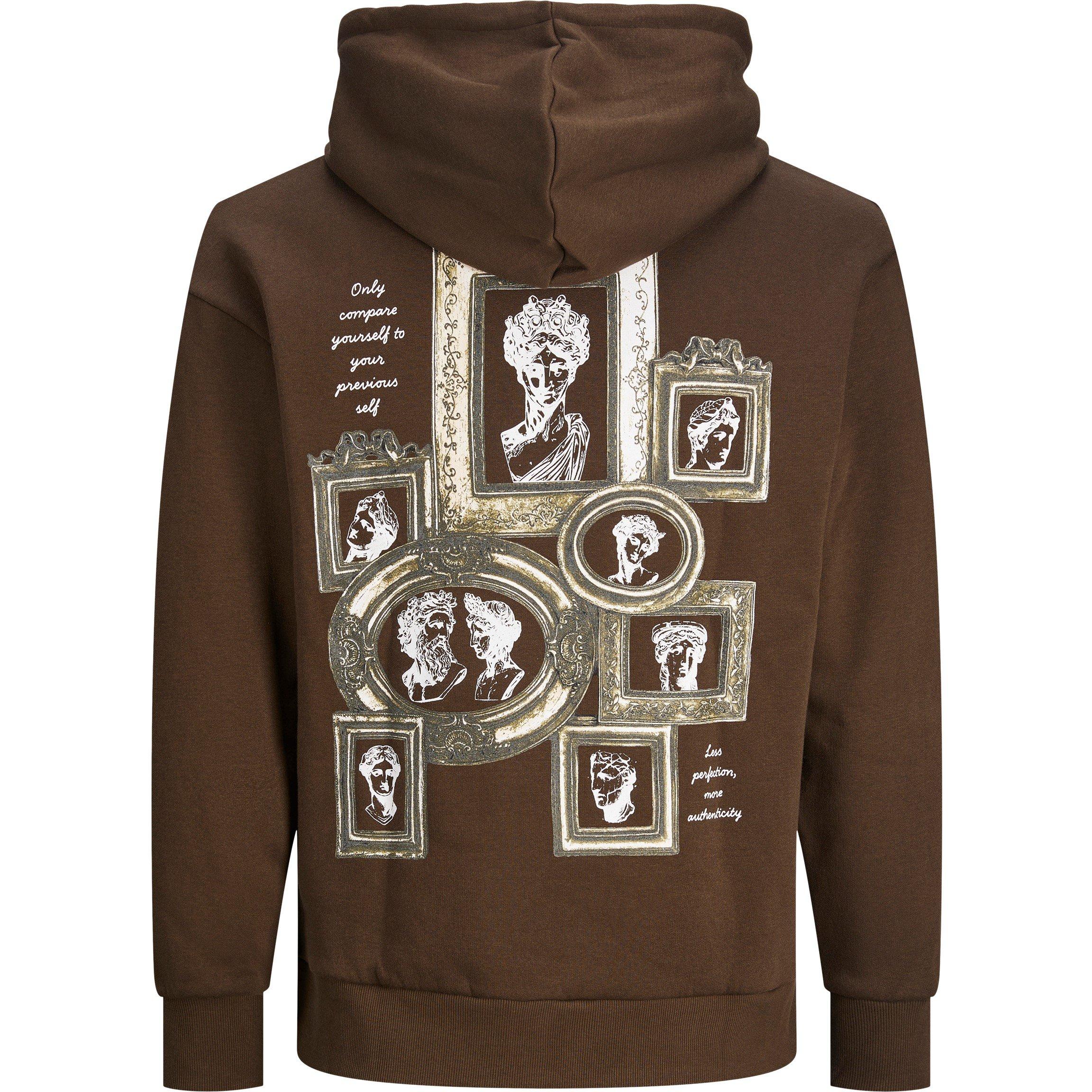 Jack and Jones Bradley Antique Back Print Hoodie Mens