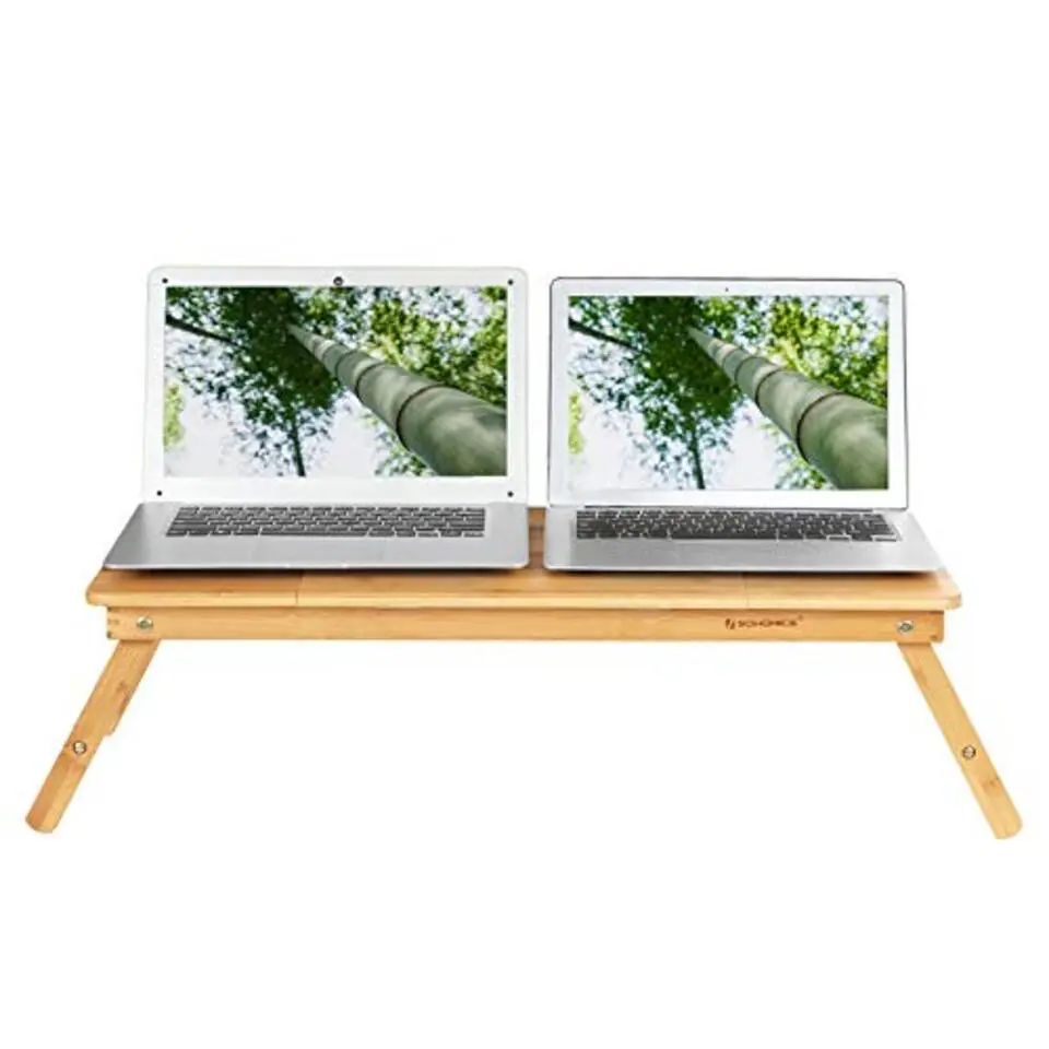 Songmics Bamboe Laptopbureau - Ergonomisch
