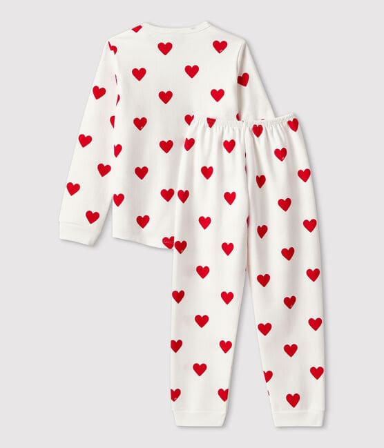 Pyjama cœur en molleton enfant