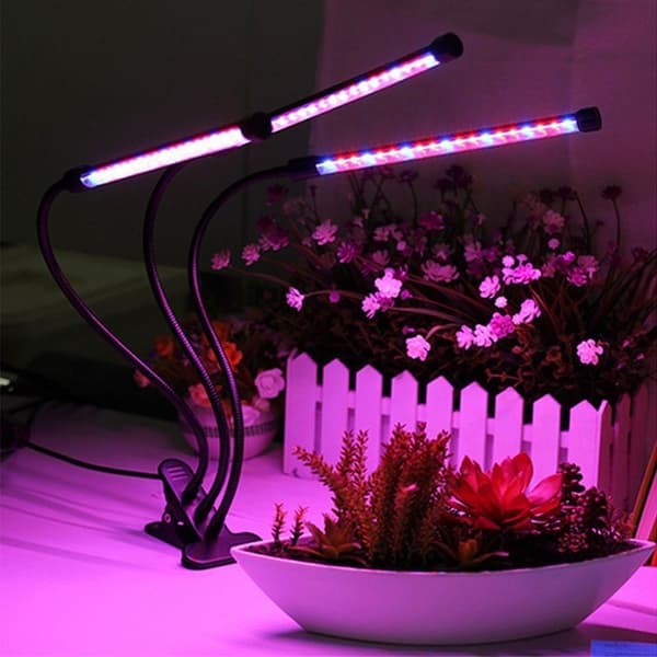 3 Head Grow Light 60 LED-pærer Plantedyrking Automatisk PÅ/AV