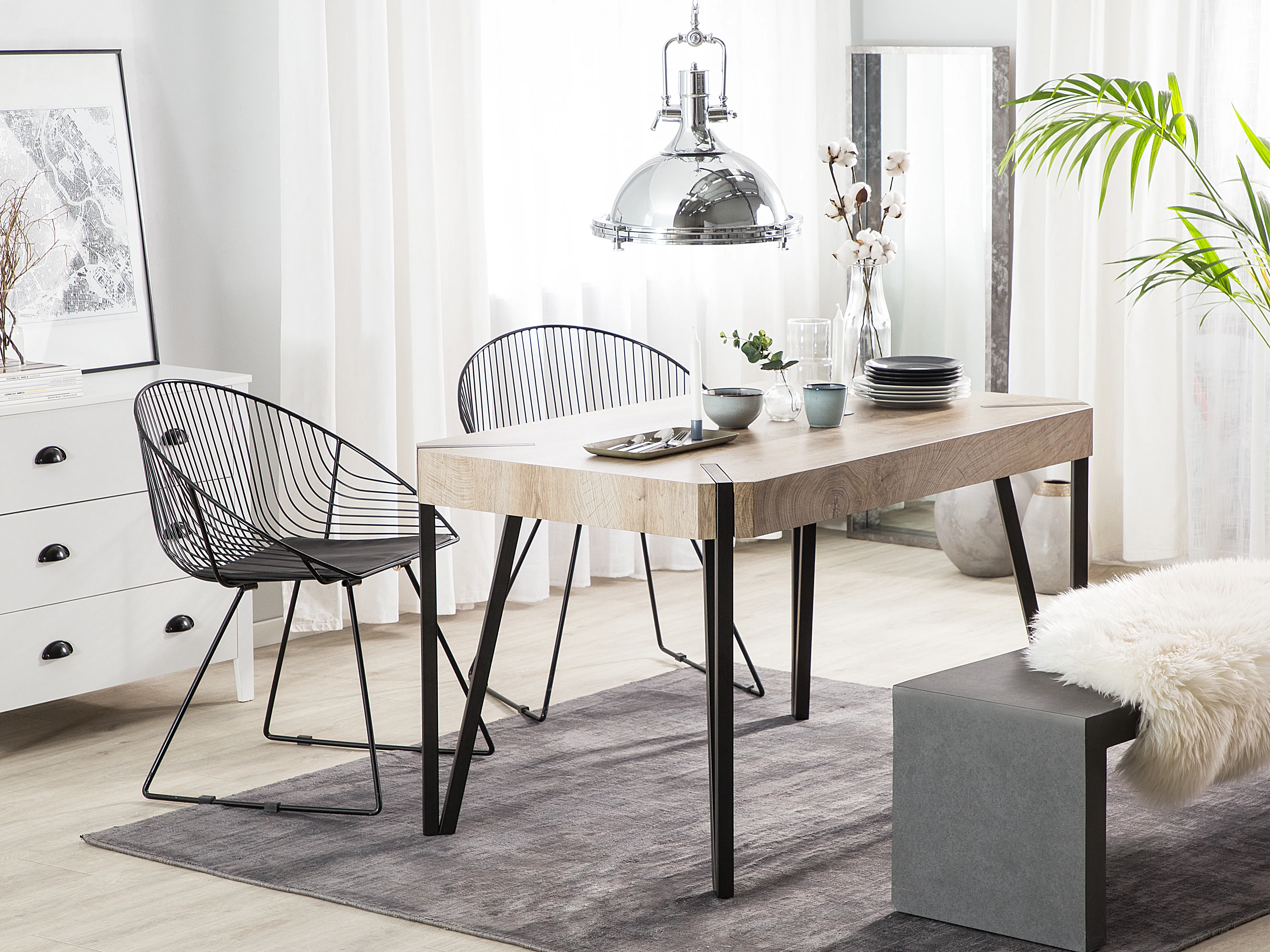 Eettafel CAMBELL Taupe 80 cm 130 cm