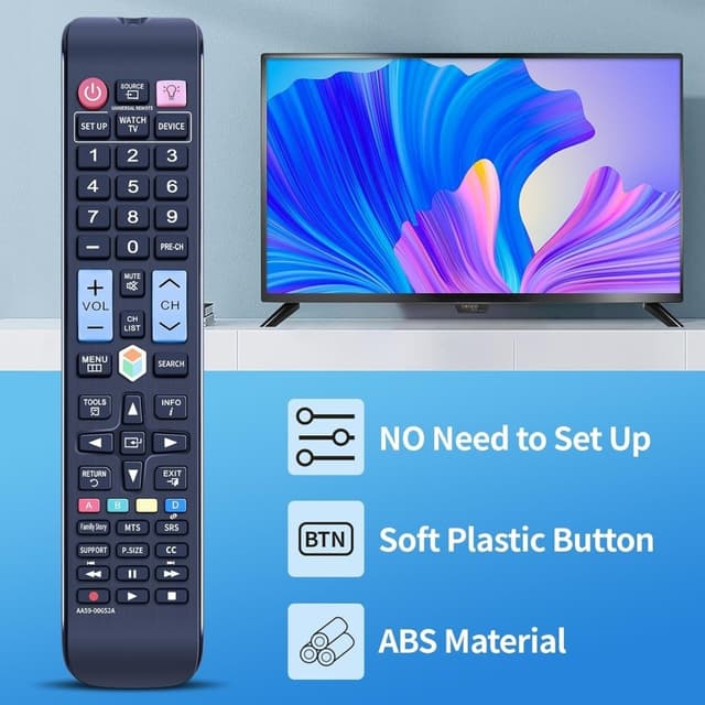 TV fjernbetjening Erstatning til AA59-00652A Samsung TV
