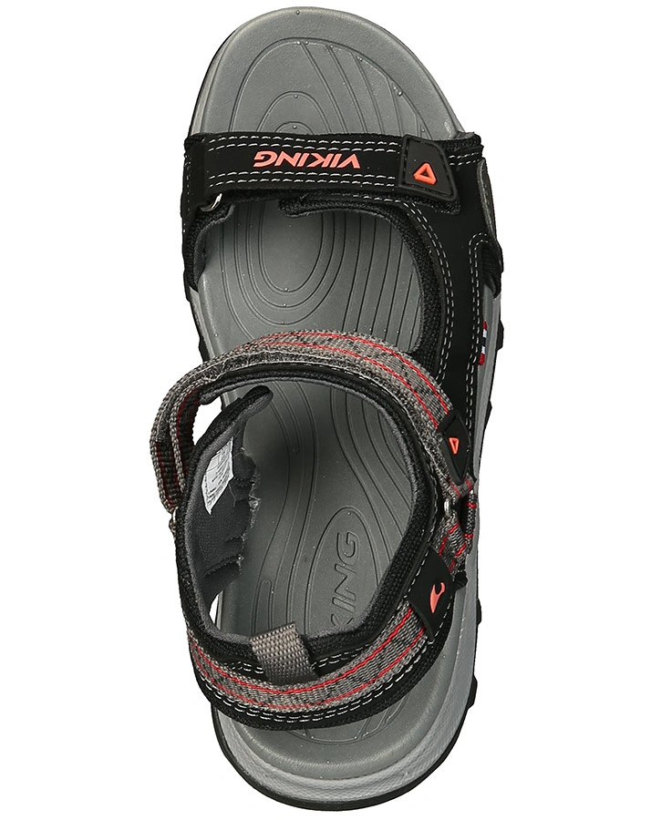 Sandalen SANDOEY in anthrazit/rot