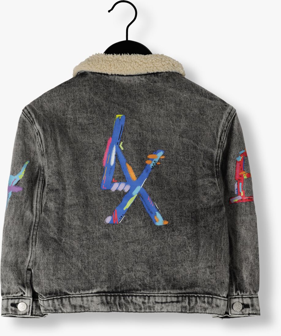 ALIX MINI grijze alix mini spijkerjas woven bull denim teddy jacket