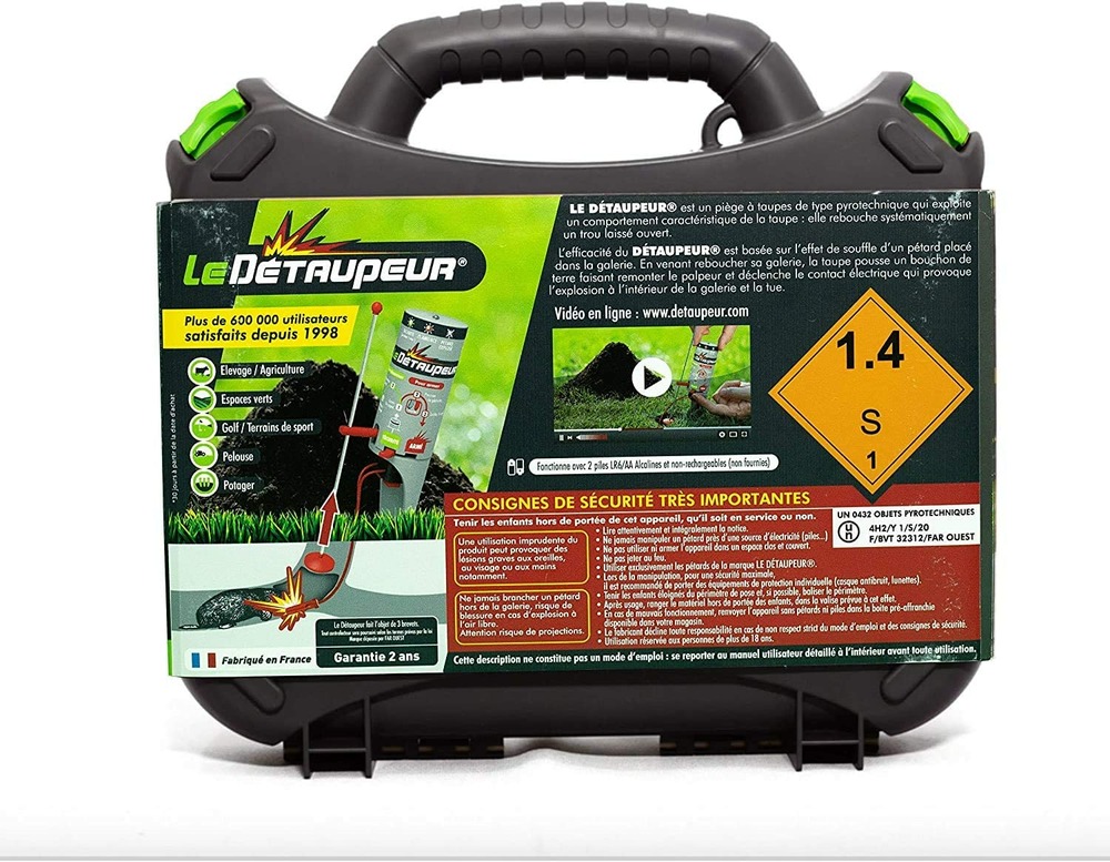 Kit anti taupes | valise detaupeur + 8 recharges | piege anti taupes e