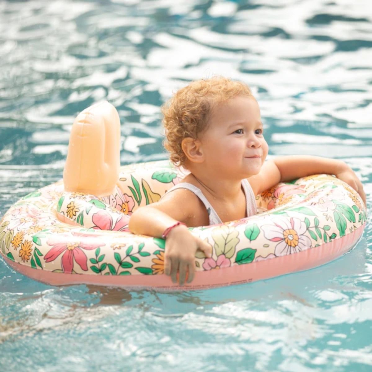 Bouée gonflable avec siège pour bébé à fleurs 0-2 ans Swim Essentials