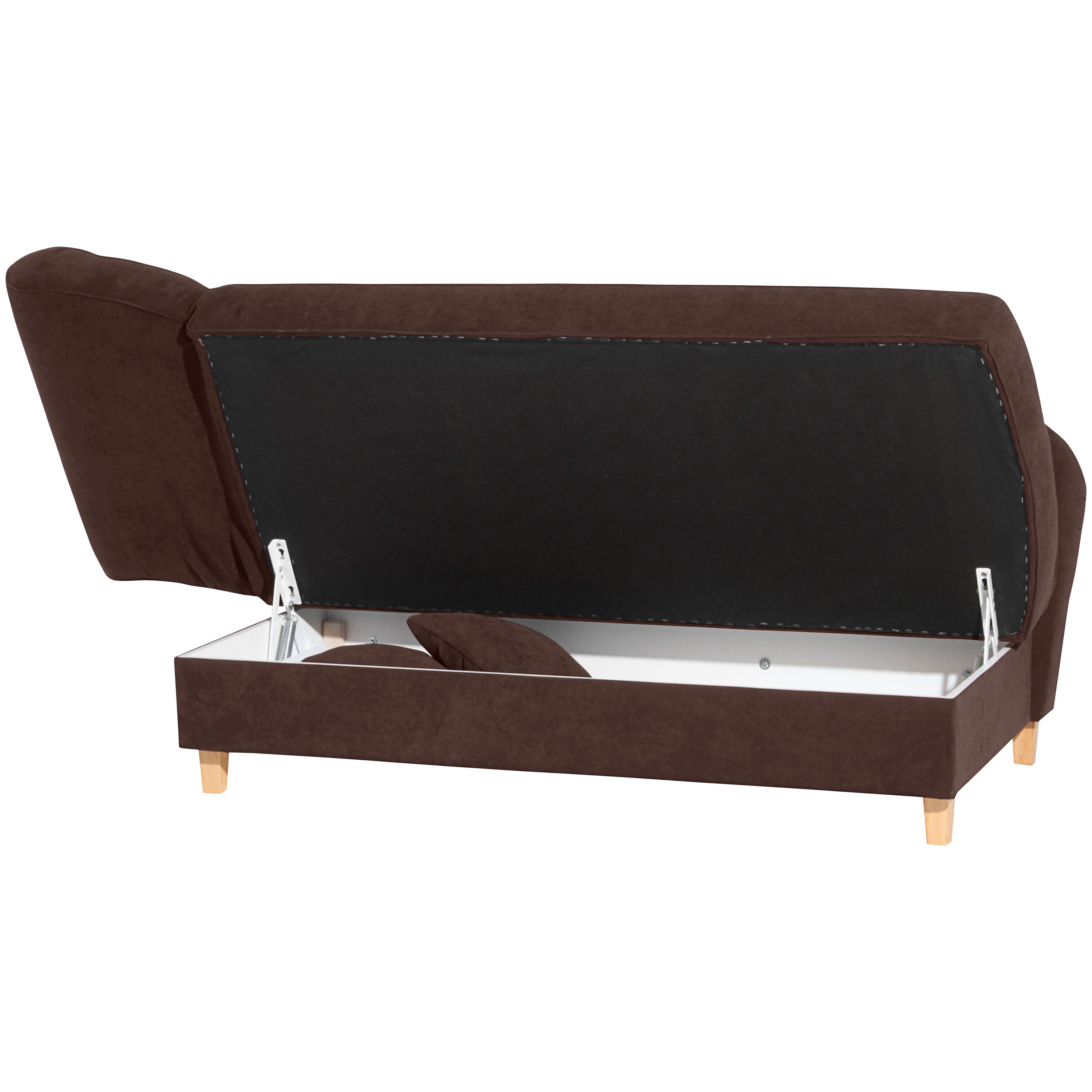 Max Winzer Selma Recamiere mit Armteil links klappbar braun