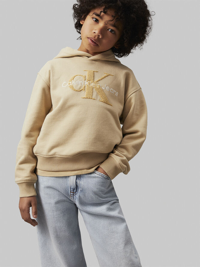 Calvin Klein PEACHED TERRY MONOLOGO HOODIE Rae